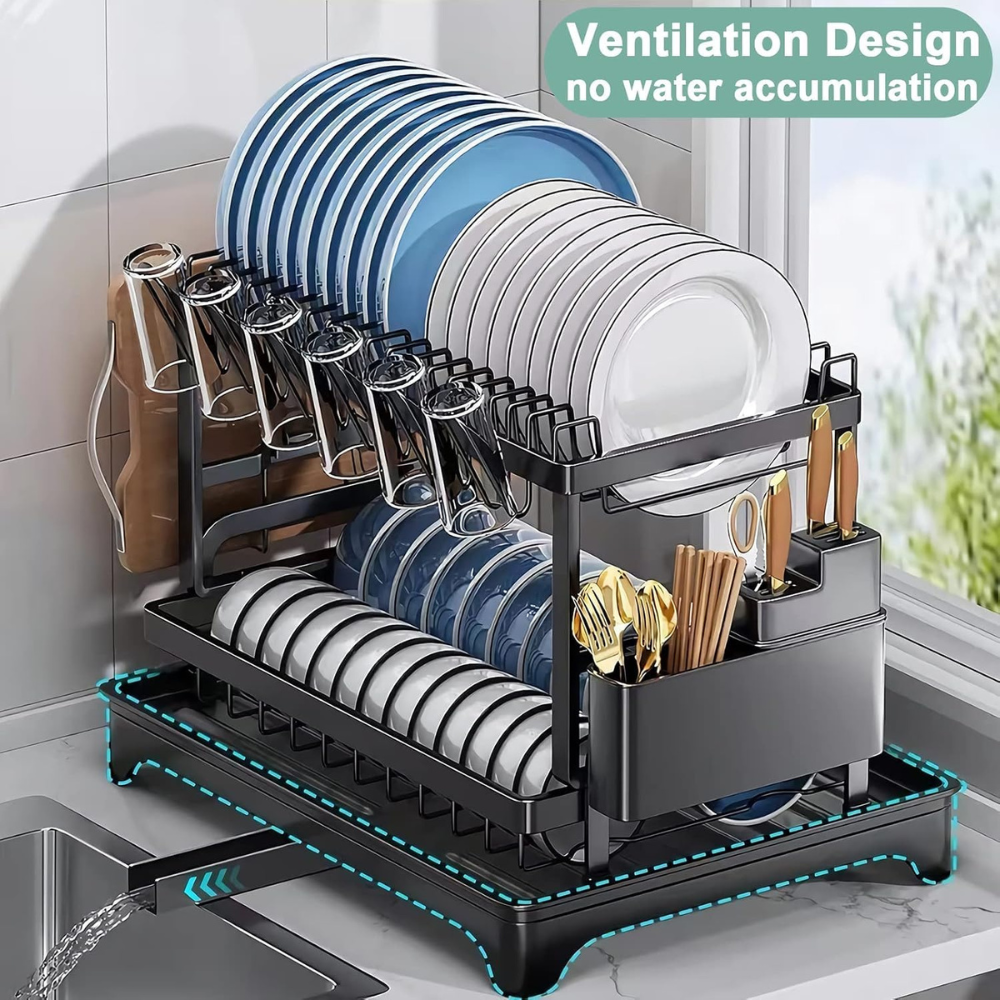 Multifunctional Kitchen Dish Storage Rack