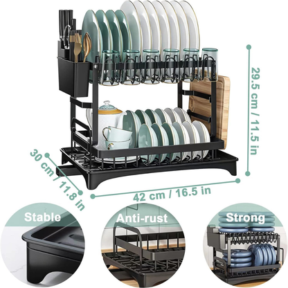 Multifunctional Kitchen Dish Storage Rack