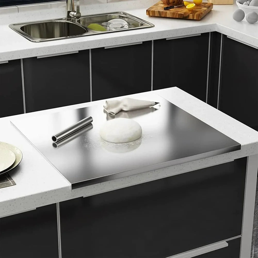 Stainless Steel Cutting Board Rolled Panel Double-Sided Anti-Mildew Super Thick Family Kitchen Large Cutting Board